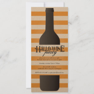 Wein-Flaschen-Halloween-Party-Einladung Einladung
