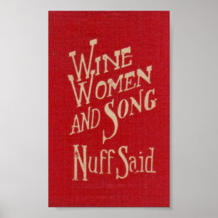 Wein-Frauen u. Lied Poster