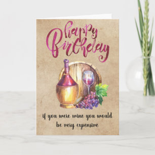 Wein Frohen Geburtstag Lustiger Humor Karte