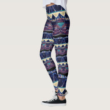 Wein Gemusterte Leggings