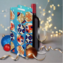Wein-Geschenktasche Bold Modern Christmas