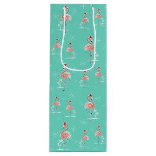 Wein-Geschenktasche des Weihnachtsflamingos multi Geschenktüte Für Weinflaschen