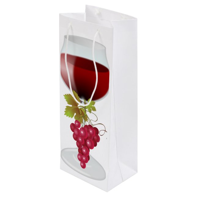 Wein Geschenktüte Für Weinflaschen (Rückseite Schrägansicht)