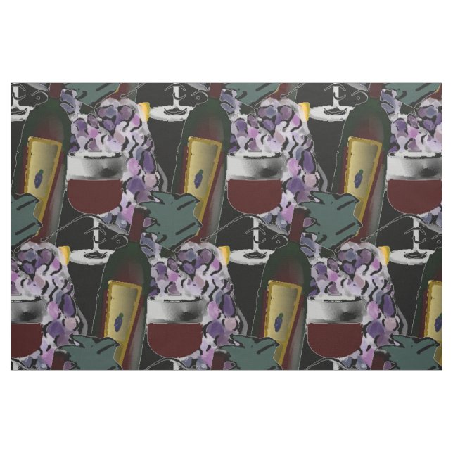 Wein Getränke und Trauben Stoff (Fat Quarter (45,7 x 55,9 cm))