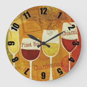 Wein-Glas-kundengebundene Designer-Uhr Große Wanduhr