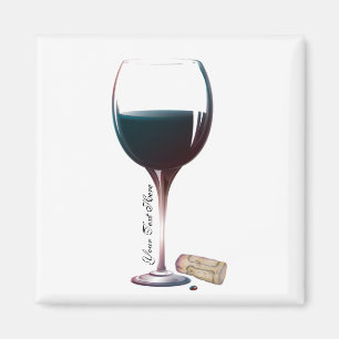 Wein-Glas-Kunst-personalisierter Logo-Magnet Magnet