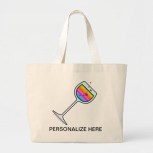 WEIN-GLAS-MODE-TASCHEN U. JUMBO STOFFBEUTEL