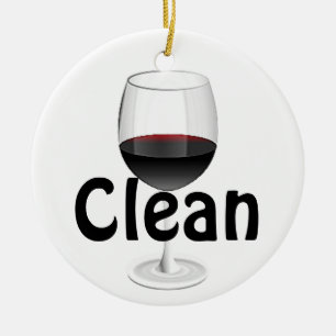 Wein-Glas "säubern,/schmutzige" Verzierung Keramik Ornament