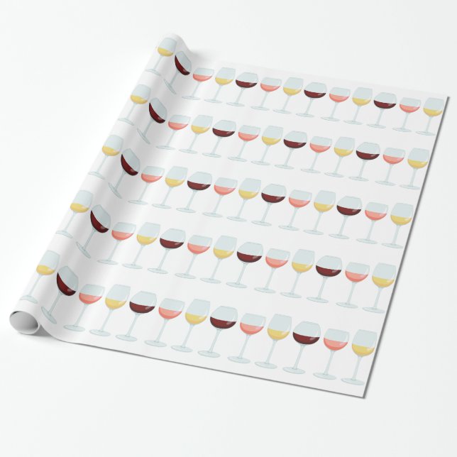 Wein-Gläser Geschenkpapier (Ungerollt)