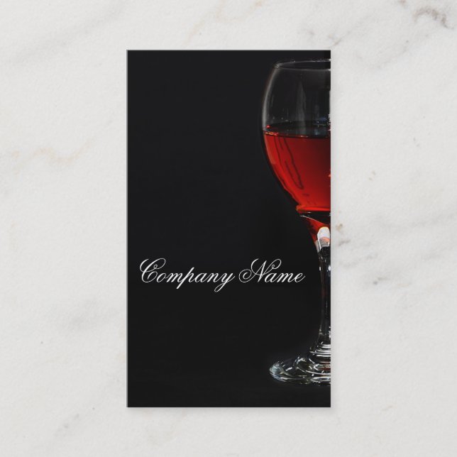 Wein glassbusiness Kartenschablone Visitenkarte (Vorderseite)