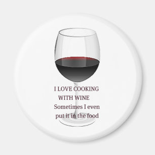 WEIN - I-LIEBE, DIE MIT WEIN KOCHT MAGNET