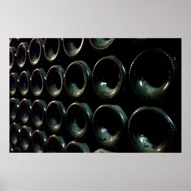 Wein in Linie Poster (Vorne)
