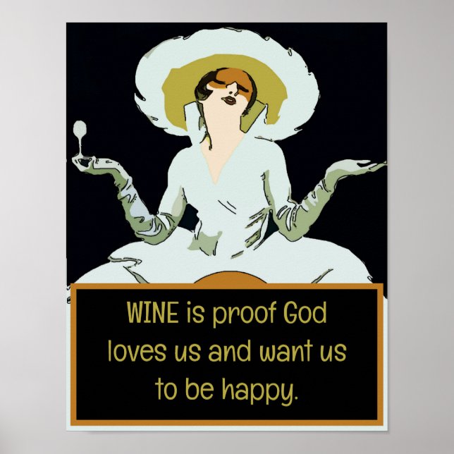 Wein ist der Beweis Gottes Liebe uns, Poster (Vorne)
