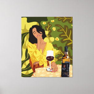 Wein ist die Antwort. Was war die Frage? Leinwanddruck