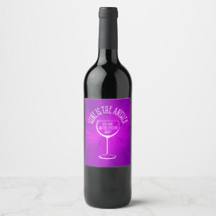 Wein ist die Antwort Weinetikett