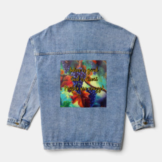 Wein ist eine gute Weintraube Jeansjacke