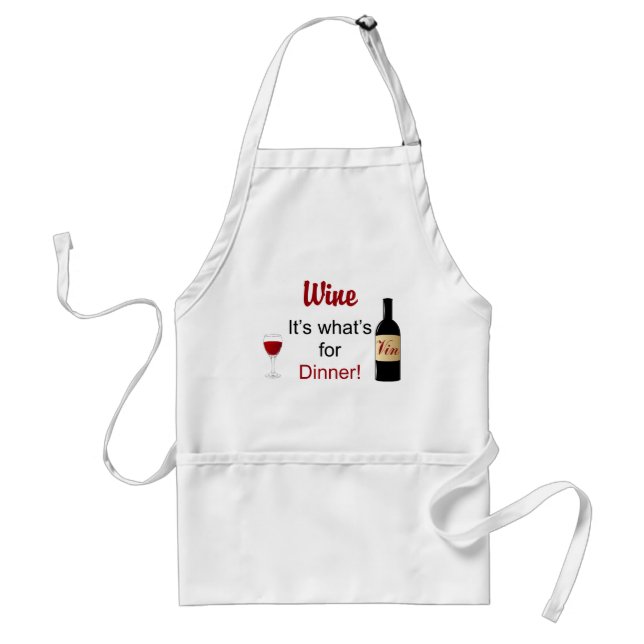 Wein ist es, was für Abendessen-Schürze ist Schürze (Vorne)