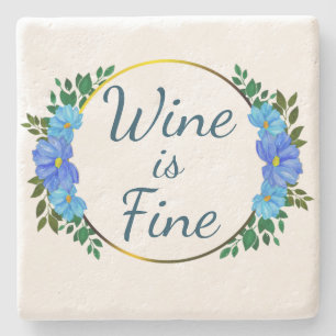 Wein ist fein, bläulich und floralistisch. steinuntersetzer