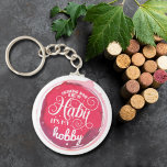 Wein ist mein Hobby Schlüsselanhänger<br><div class="desc">Auf einem Rotweinfleck steht der Schlüsselanhänger "Drinking Wine is not my Habit's my Hobby". Schlüsselanhänger machen unvergessliche Geschenke für Familie und Freunde oder kreieren für sich selbst.</div>