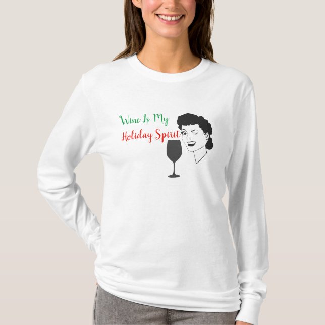 Wein ist mein Urlaubssgeist-Shirt T-Shirt (Vorderseite)