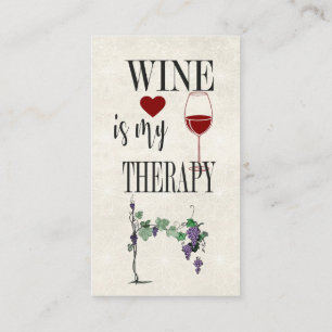 Wein ist meine TherapieVisitenkarte Visitenkarte