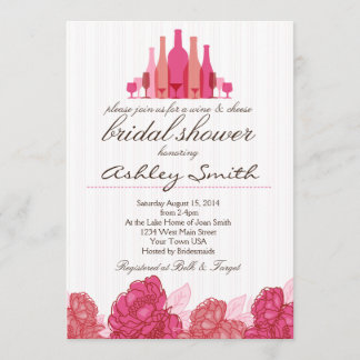 Wein & Käse Bridal Dusche Einladung