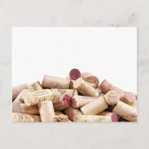 Wein Korken Postkarte