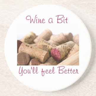 Wein-Korken, Wine ein Stückchen, Sie glauben Getränkeuntersetzer