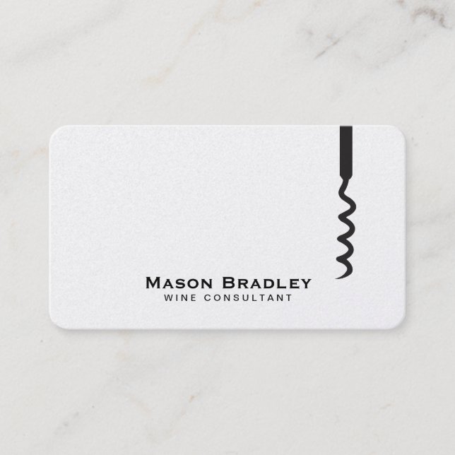 Wein | Korkenzieher II Visitenkarte (Vorderseite)