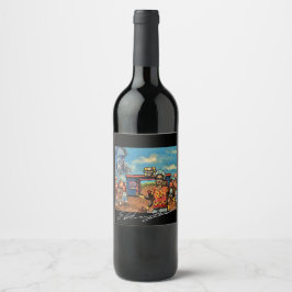 Wein-Kunst-Etikett Weinetikett