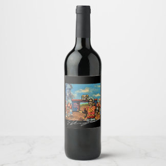 Wein-Kunst-Etikett Weinetikett
