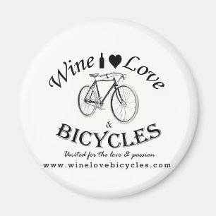 Wein-Liebe und Fahrräder Magnet