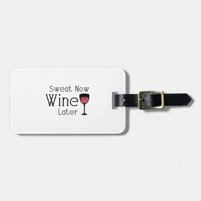 Wein-Liebhaber-lustiges Turnhallen-Training Gepäckanhänger (Vorderseite horizontal)