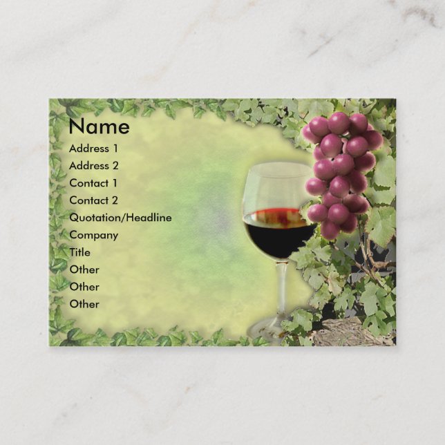 Wein-Liebhaber.? Meister der Kunst der Herstellung Visitenkarte (Vorderseite)