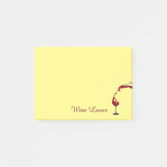 Wein-Liebhaber Posten-es-Anmerkungen Post-it Klebezettel (Vorderseite)