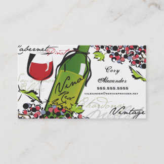 Wein-Liebhaber-Visitenkarte Visitenkarte