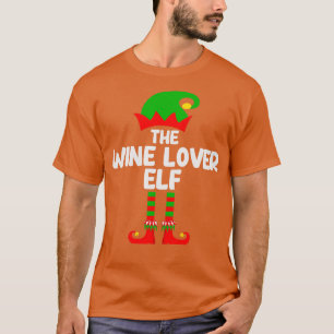 Wein Lover Elf Matching Familiengruppe Weihnachten T-Shirt