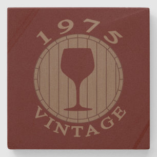 Wein Lover Geburtstag 1975 Vintag Steinuntersetzer