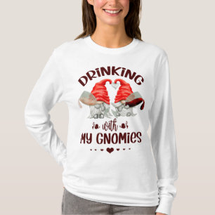 Wein Lover Gnomes trinken mit meinen Gnomen Funny  T-Shirt