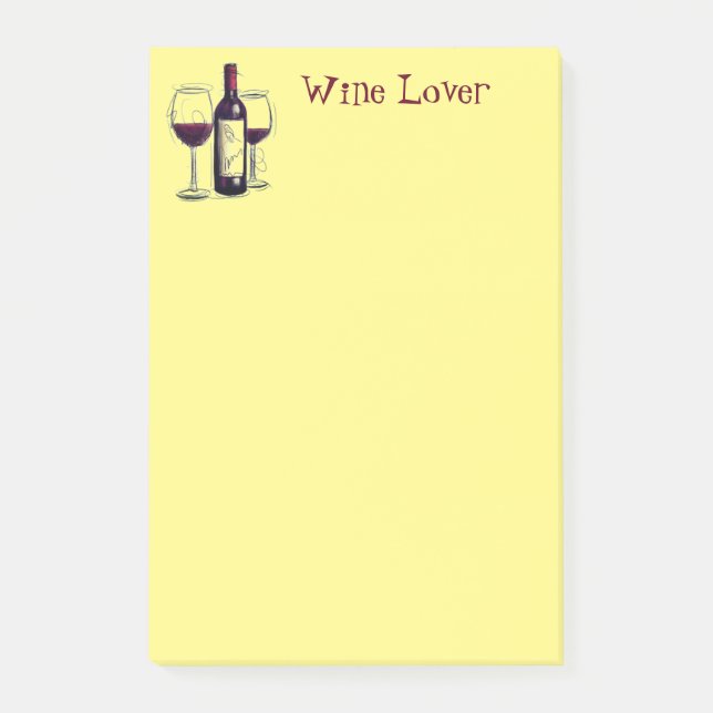 Wein Lover Post-it-Notes Post-it Klebezettel (Vorderseite)