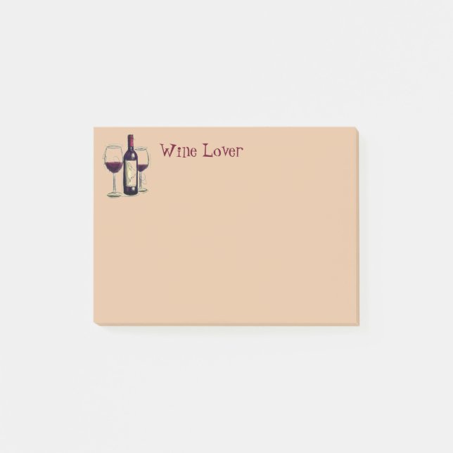 Wein Lover Post-it-Notes Post-it Klebezettel (Vorderseite)