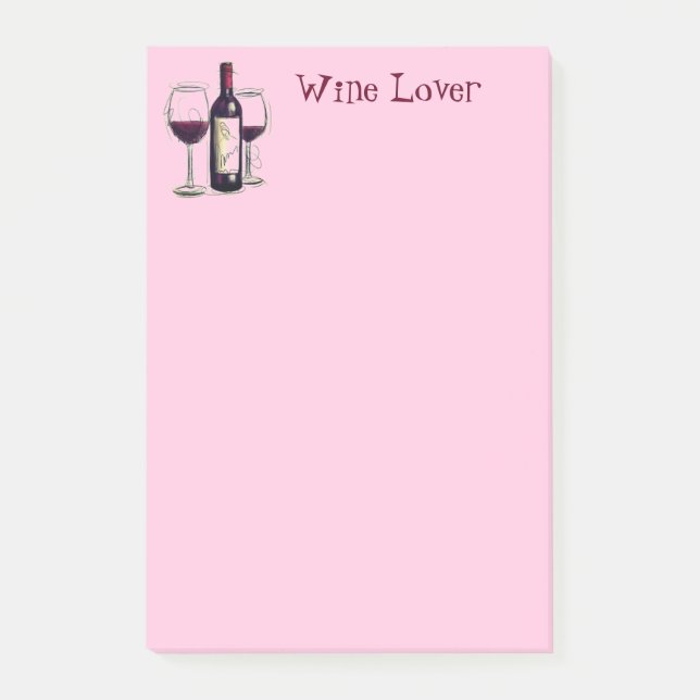 Wein Lover Post-it-Notes Post-it Klebezettel (Vorderseite)