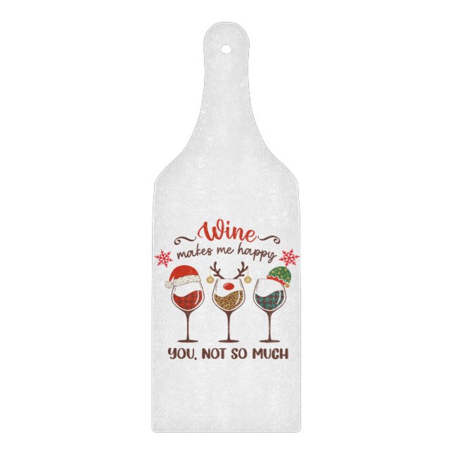Wein macht mich glücklich schneidebrett (Vorderseite)