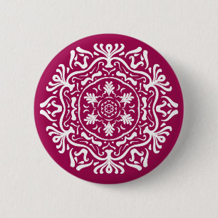 Wein Mandala Button