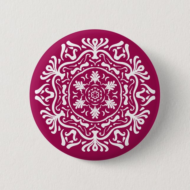 Wein Mandala Button (Vorderseite)