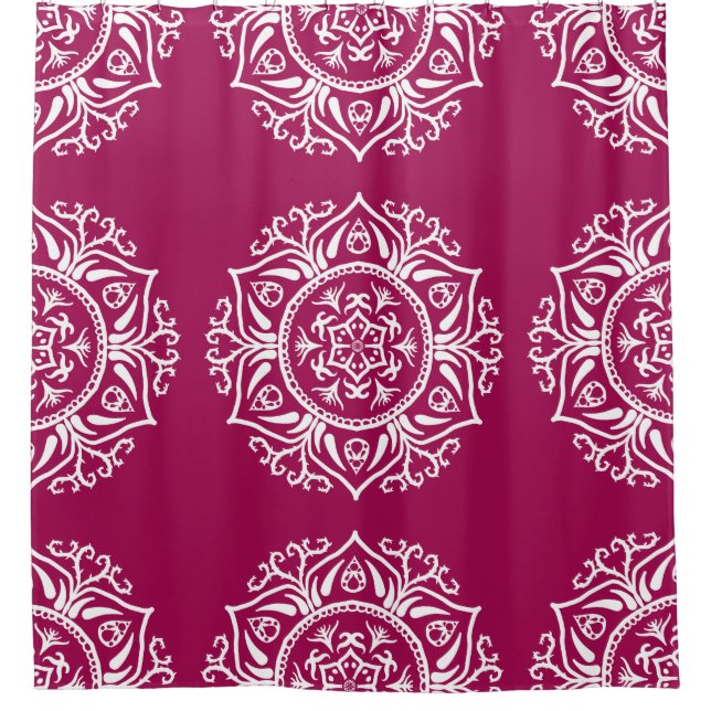 Wein Mandala Duschvorhang (Vorderseite)