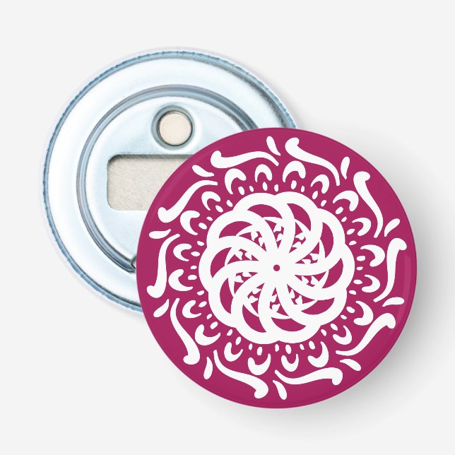 Wein Mandala Flaschenöffner (Vorderseite)