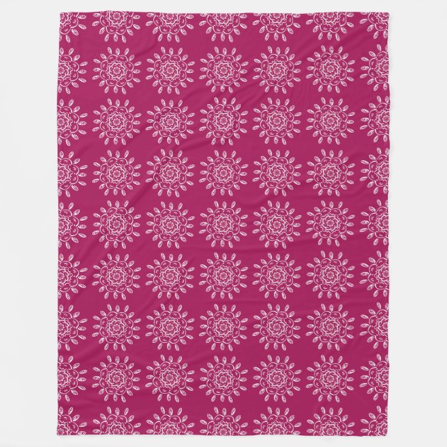 Wein Mandala Fleecedecke (Vorderseite)