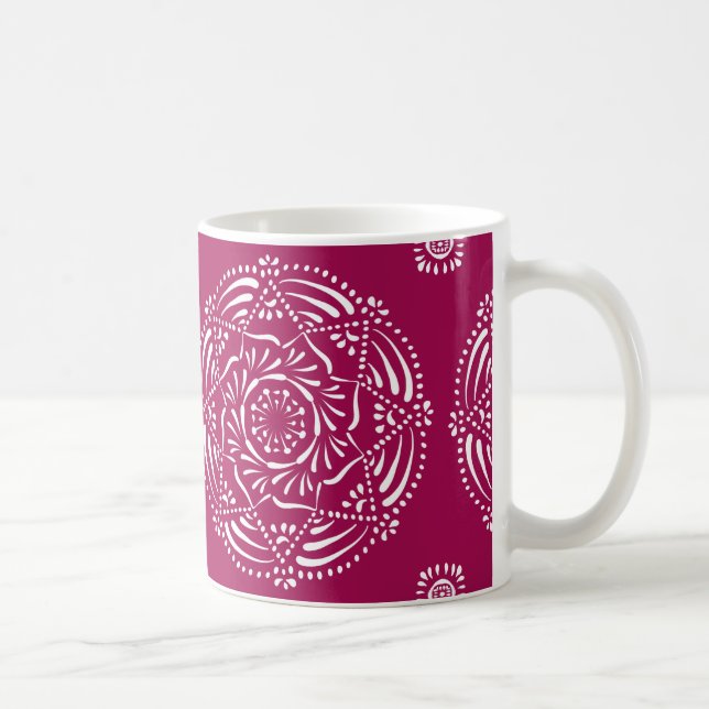 Wein Mandala Kaffeetasse (Rechts)