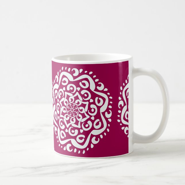 Wein Mandala Kaffeetasse (Rechts)
